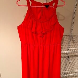 Charming Red Sleeveless Dress